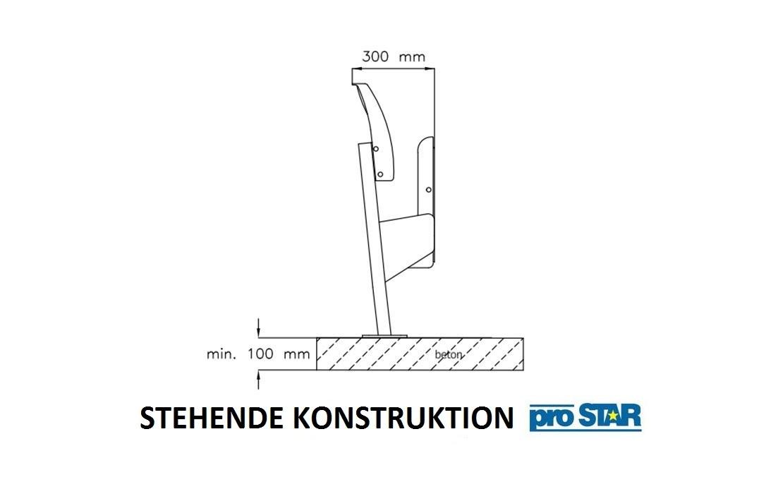 Stadion klappsitze Olimp stehende konstruktion Zeichnung
