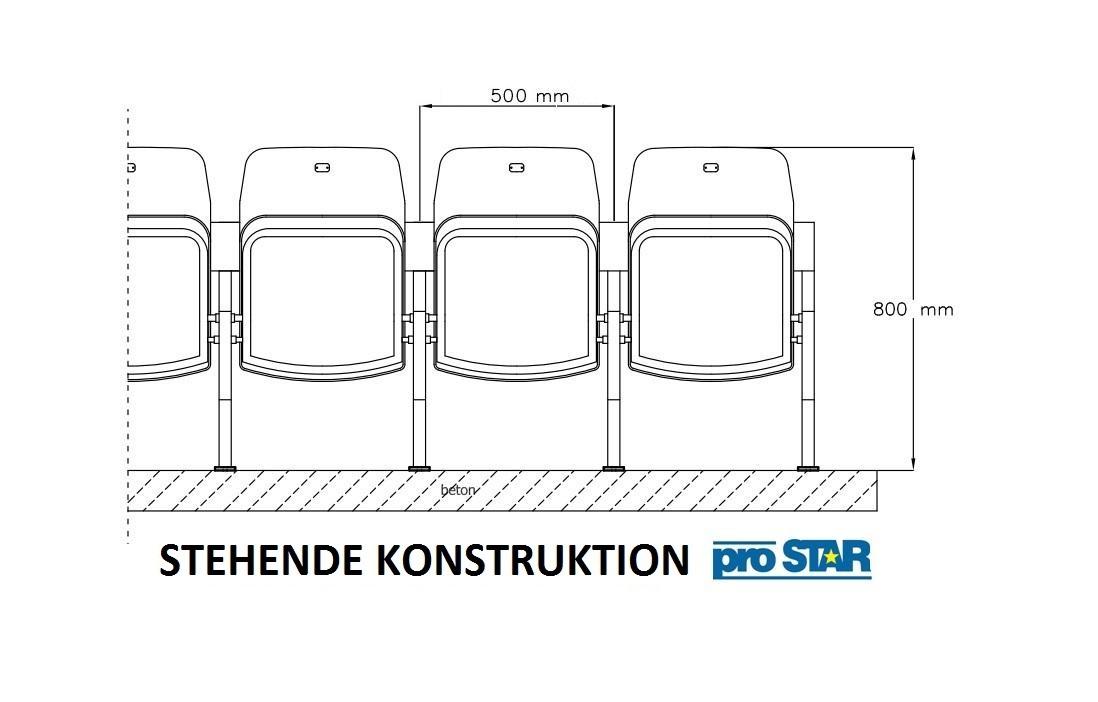 Klappsitze Olimp stehende konstruktion Zeichnung