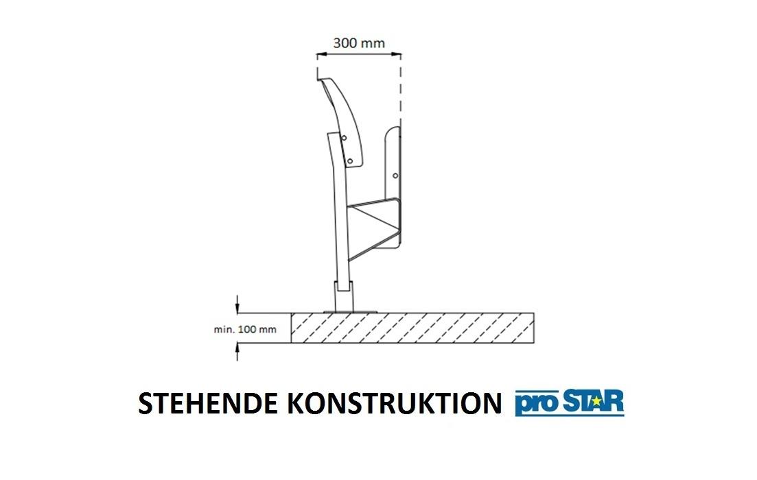 Klappsitze stehende individuelles konstruktion Zeichnung